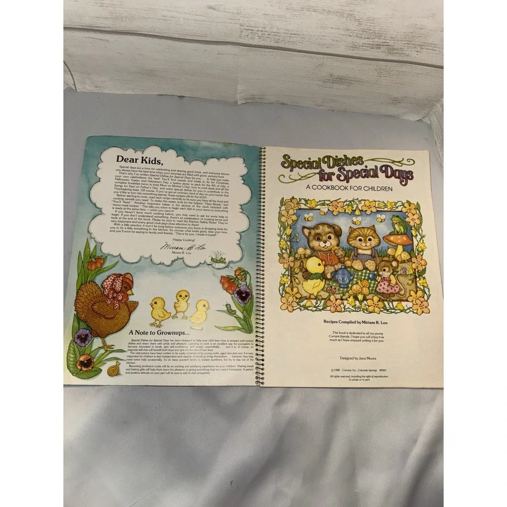 Special Dishes for‎ Special Days children cookbook vintage 1980 24 pages variety